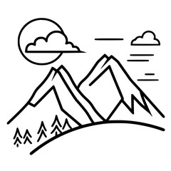 MOUNTAIN SVG, MOUNTAIN Clipart, Cut files For Cricut, mountain cut files, Nature svg, Camping mountain svg, Mountain and Forest, Hunting svg, Hiking svg, Outdoors svg, mountain range svg, Mountains Si