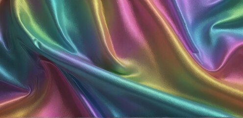 Obraz premium Abstract Wave Banner with Gradient Backgrounds and Exploding Fractal Art