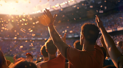 shot of fans at sporting event