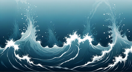 "Exploding Fractal Art on Neon Colors Wave Banner: Gradient Textured Abstract Backgrounds"