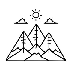 MOUNTAIN SVG, MOUNTAIN Clipart, Cut files For Cricut, mountain cut files, Nature svg, Camping mountain svg, Mountain and Forest, Hunting svg, Hiking svg, Outdoors svg, mountain range svg, Mountains Si