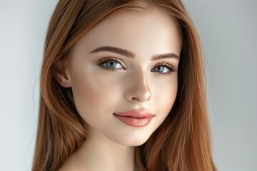 Fototapeta premium Close Up of a Womans Braided Hair With Highlights