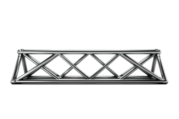Silver Truss Beam: A Sturdy Foundation For Stage Lighting on a Clear PNG or White Background.