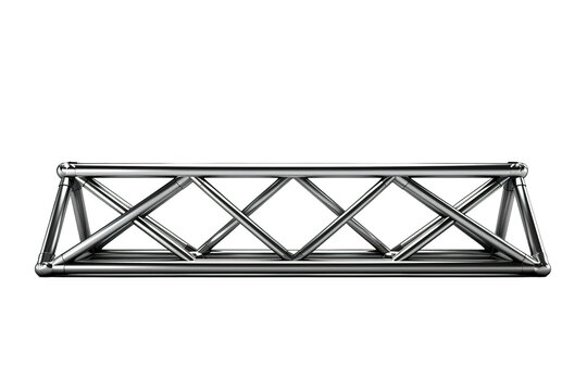 Silver Truss Beam: A Sturdy Foundation For Stage Lighting on a Clear PNG or White Background.