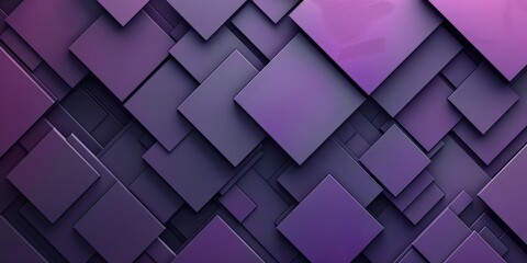 Obraz premium Abstract Purple Geometric Pattern with Overlapping Squares