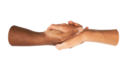 PNG helping hands holding with, collage element, transparent background