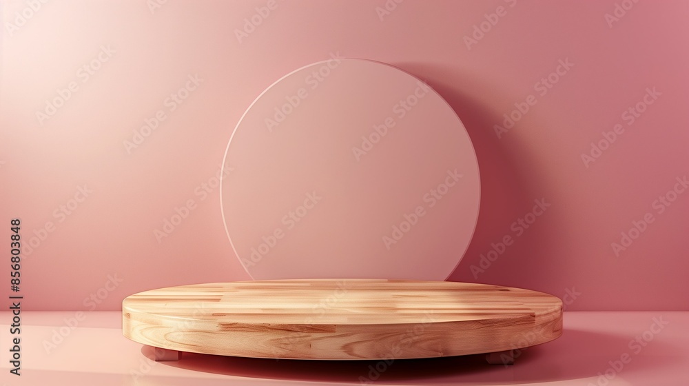 Aufkleber an empty round 3d podium for demonstrating products and models. the form for the product card. produ