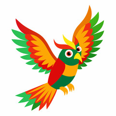 parrot on a white background