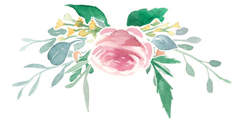 Floral bouquet png border sticker, vintage flower transparent design