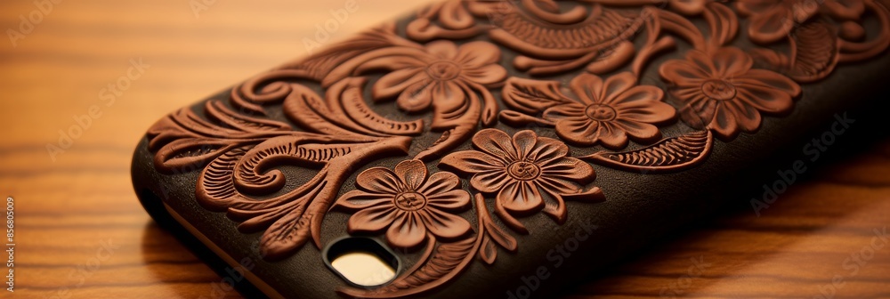 Poster personalized phone case customization with cnc technology intricate design showcase