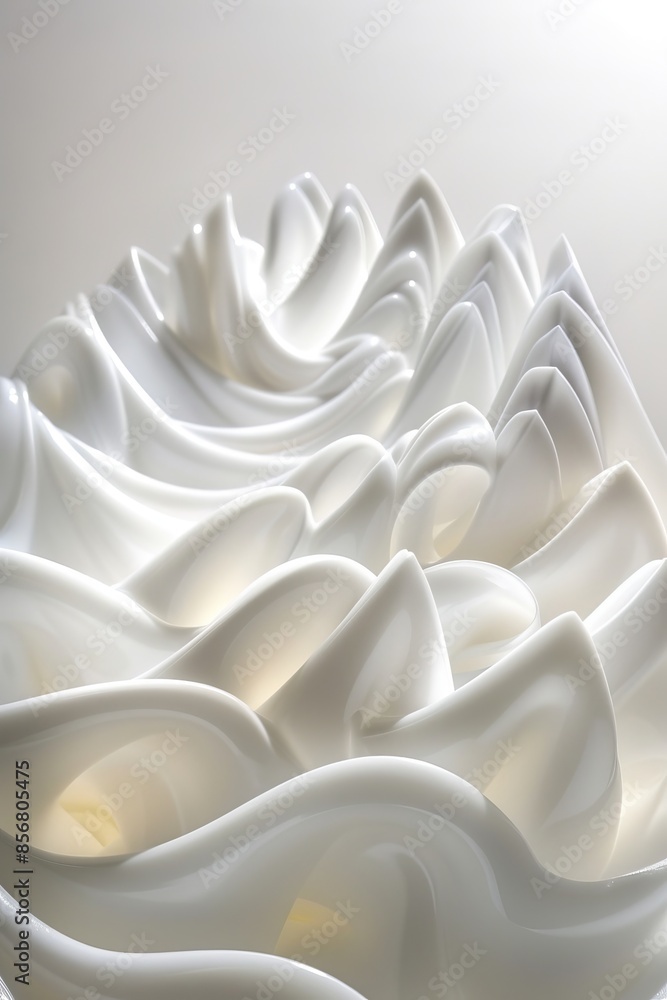 Poster elegant white wave business background with delicate and intricate abstract style