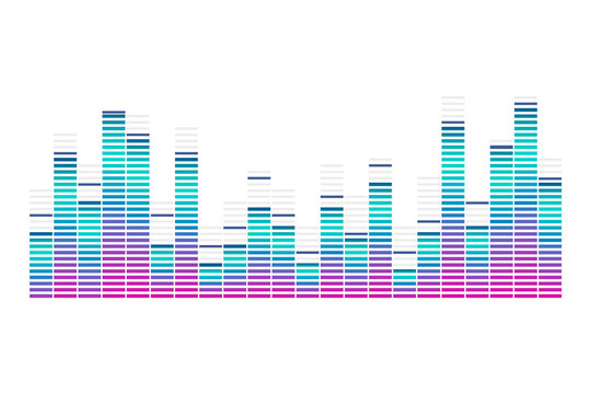 Png sound wave equalizer element, transparent background