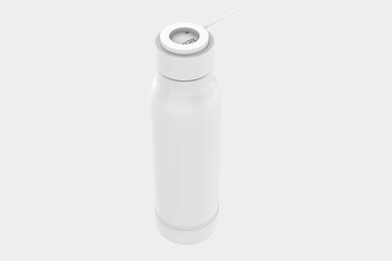 Smart Water Bottle for Travel for Hot and Cold Drinks. Temperature Display Water Bottle Double Wall Vacuum Insulated Stainless Steel.  3d illustration