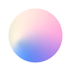 Colorful round gradient element transparent png