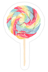 Illustration of hand drawn lollipop icon isolated on transparent background