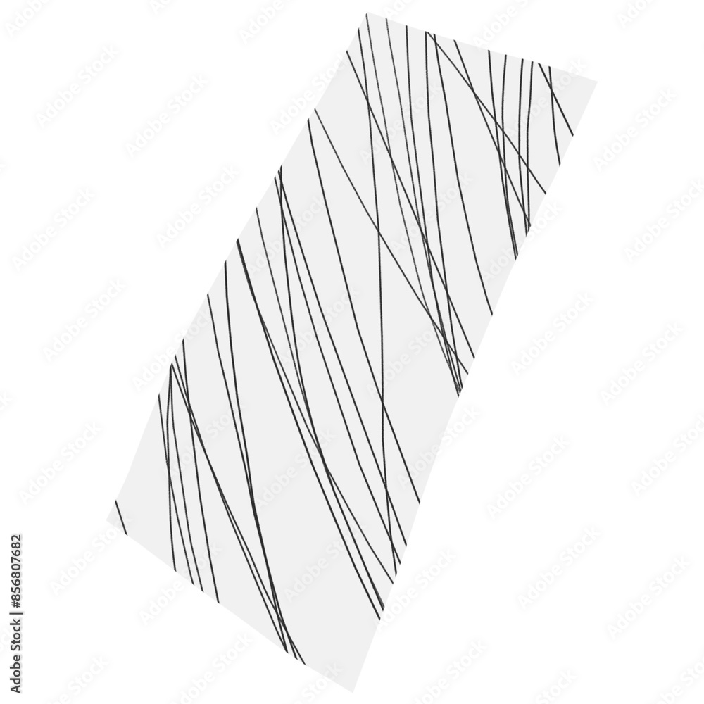 Poster rectangle with pen strokes design element transparent png