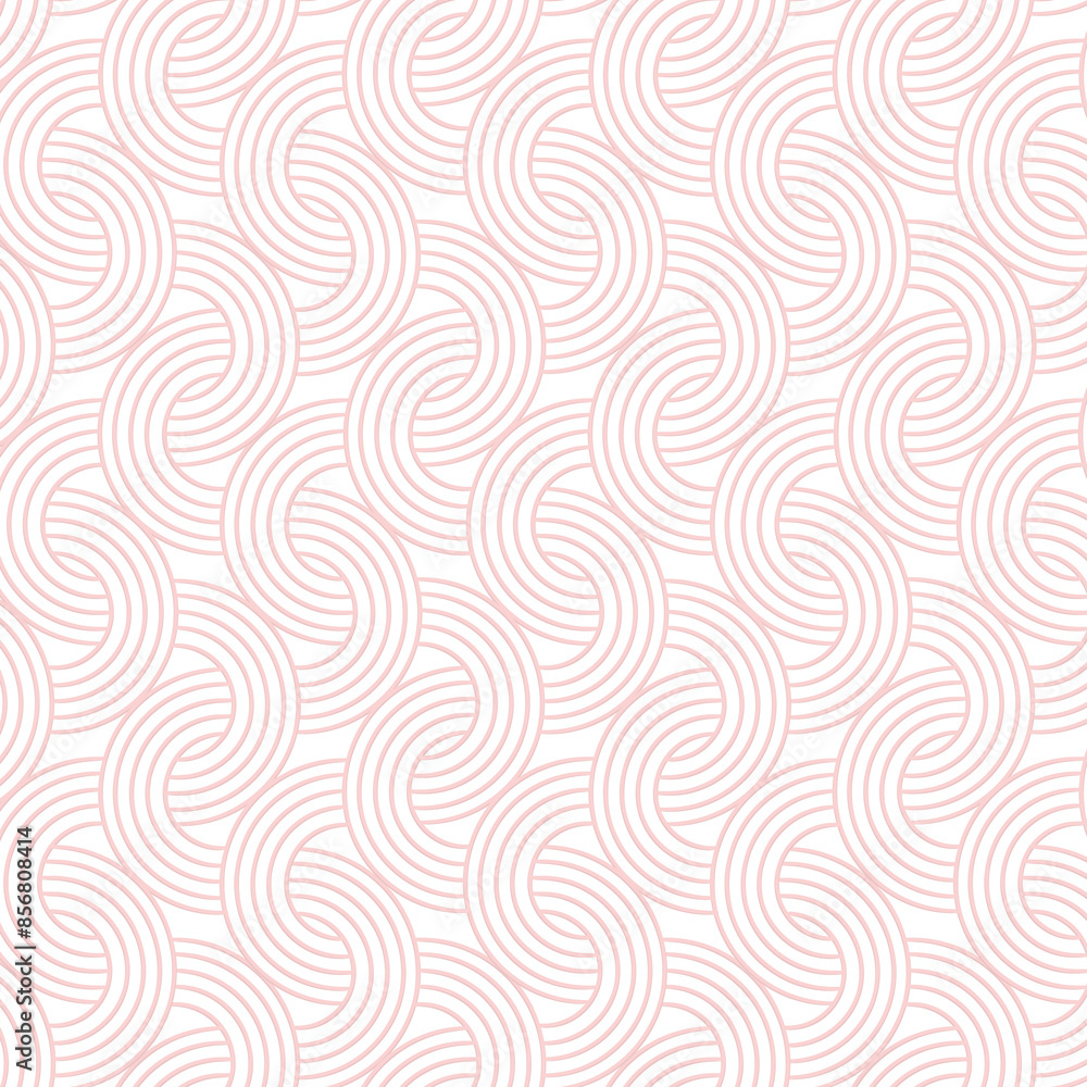 Poster pink interlaced rounded arc patterned background design element