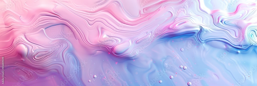 Poster abstract liquid and waves in pastels - this image features a fluid abstract composition of undulatin