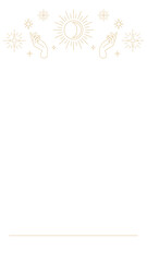 Obraz premium Moon png inside of the sun with two mystic palm hands background