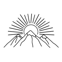 MOUNTAIN SVG, MOUNTAIN Clipart, Cut files For Cricut, mountain cut files, Nature svg, Camping mountain svg, Mountain and Forest, Hunting svg, Hiking svg, Outdoors svg, mountain range svg, Mountains