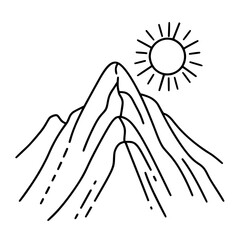Obraz premium MOUNTAIN SVG, MOUNTAIN Clipart, Cut files For Cricut, mountain cut files, Nature svg, Camping mountain svg, Mountain and Forest, Hunting svg, Hiking svg, Outdoors svg, mountain range svg, Mountains Si