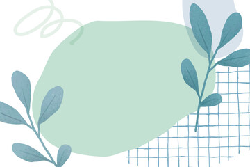 Botanical leaf Memphis png background transparent