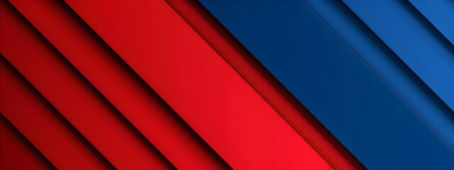 Obraz premium Minimal red and blue abstract background with geometric graphic elements.