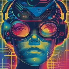tech poster for event, wallpaper, technology