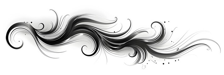 Elegant Flowing Cursive Line with Subtle Curves and Swirls Vector Graphic Design