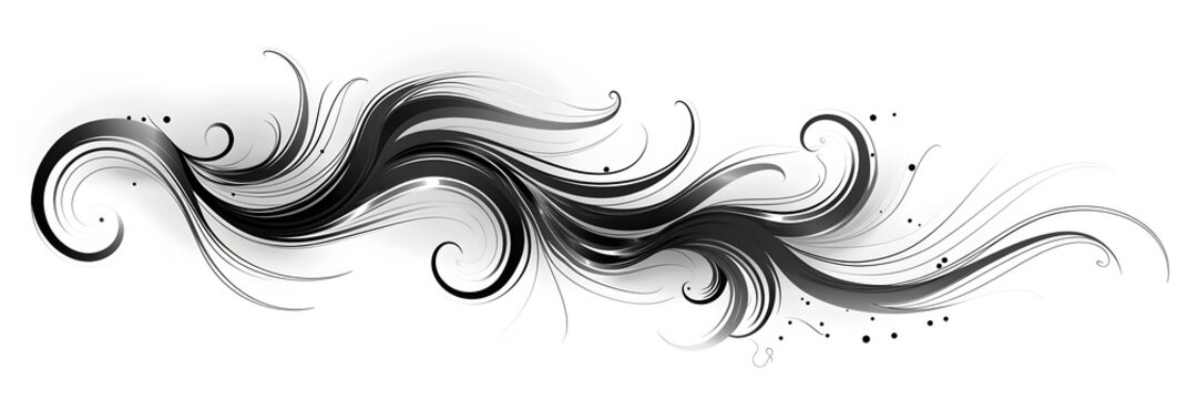 Elegant Flowing Cursive Line with Subtle Curves and Swirls Vector Graphic Design