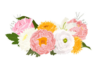 Aesthetic flower png centerpiece clipart, wedding decoration on transparent background
