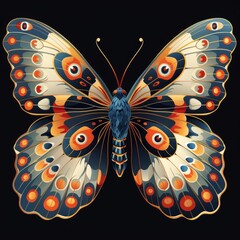 Elegant Floral Butterfly Design Vector Art