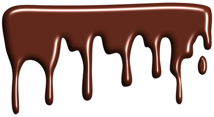 Drawing of brown chocolate sauce dripping