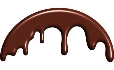 Drawing of brown chocolate sauce dripping