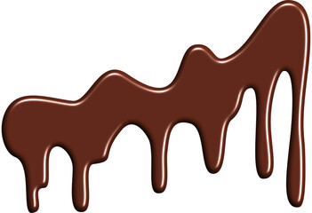 Drawing of brown chocolate sauce dripping