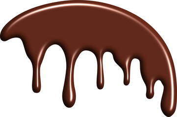 Drawing of brown chocolate sauce dripping