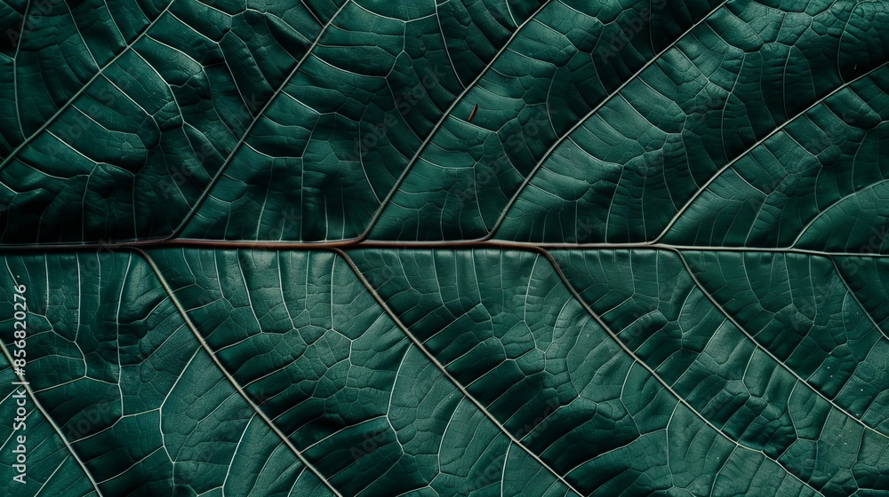 Poster detailed close up of green leaf with intricate vein patterns for optimal search relevance