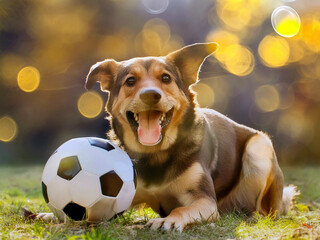 Perro futbolista