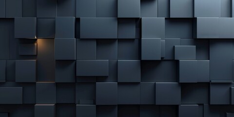 Abstract Geometric Wall with a Glowing Gap