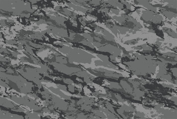 Urban camouflage seamless pattern. Gray and black marble texture.