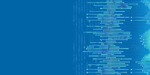 A cyan dna genome poster with copy space