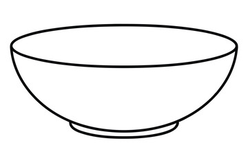 Bowl line art vector illustration