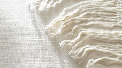 Obraz premium Threads edging a white surface