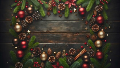 Gold and Red Christmas Ornaments