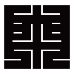 Fototapeta premium 家紋です。角字という種類です。南の形です。