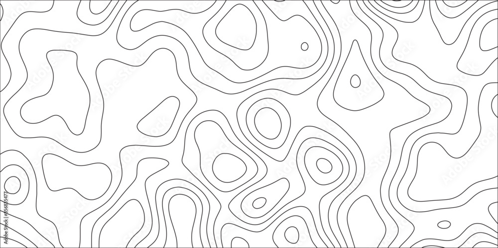 Aufkleber Abstract Topography and geography earth relief map. Conditional geography scheme and the terrain map. Topographic map background geographic line map with elevation assignments.
