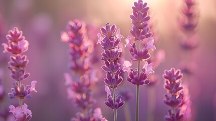 Obraz premium A bunch of purple flowers with a pinkish hue