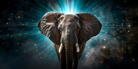 Majestic elephant carrying the weight of the universe on its shoulders. Concept Wildlife Photography, Majestic Animals, Symbolic Art, Mythological Creatures
