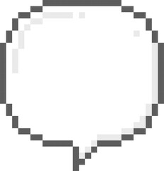 8bit retro game pixel speech bubble balloon icon sticker memo keyword planner text box banner, flat png transparent element design