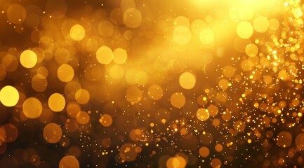 A warm, golden bokeh background with soft, blurry light circles of various sizes, creating a sparkling, festive atmosphere, reminiscent of holiday lights or celebratory events